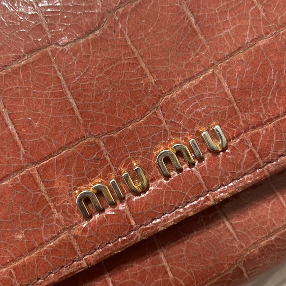 MIU MIU pink foldable wallet - Picture 5 of 6